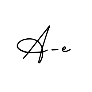 Design your own signature with our free online signature maker. With this signature software, you can create a handwritten (AmerikaSignatureDemo-Regular) signature for name A-e. A-e signature style 3 images and pictures png