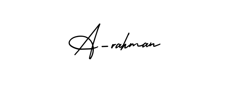 You should practise on your own different ways (AmerikaSignatureDemo-Regular) to write your name (A-rahman) in signature. don't let someone else do it for you. A-rahman signature style 3 images and pictures png