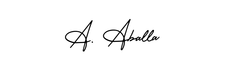 Use a signature maker to create a handwritten signature online. With this signature software, you can design (AmerikaSignatureDemo-Regular) your own signature for name A. Aballa. A. Aballa signature style 3 images and pictures png