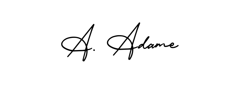 A. Adame stylish signature style. Best Handwritten Sign (AmerikaSignatureDemo-Regular) for my name. Handwritten Signature Collection Ideas for my name A. Adame. A. Adame signature style 3 images and pictures png