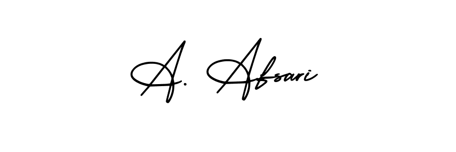 Design your own signature with our free online signature maker. With this signature software, you can create a handwritten (AmerikaSignatureDemo-Regular) signature for name A. Afsari. A. Afsari signature style 3 images and pictures png