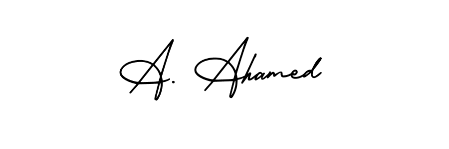 Best and Professional Signature Style for A. Ahamed. AmerikaSignatureDemo-Regular Best Signature Style Collection. A. Ahamed signature style 3 images and pictures png