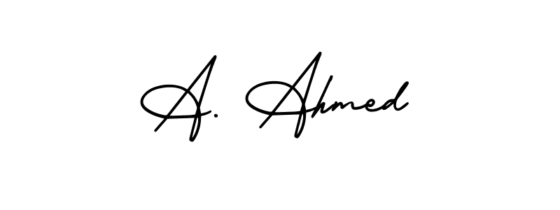 if you are searching for the best signature style for your name A. Ahmed. so please give up your signature search. here we have designed multiple signature styles  using AmerikaSignatureDemo-Regular. A. Ahmed signature style 3 images and pictures png