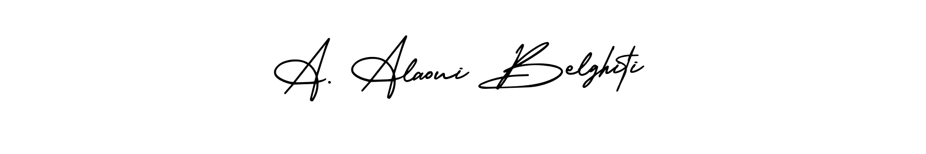 AmerikaSignatureDemo-Regular is a professional signature style that is perfect for those who want to add a touch of class to their signature. It is also a great choice for those who want to make their signature more unique. Get A. Alaoui Belghiti name to fancy signature for free. A. Alaoui Belghiti signature style 3 images and pictures png