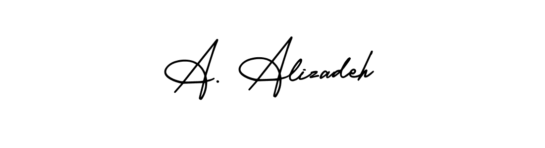 Create a beautiful signature design for name A. Alizadeh. With this signature (AmerikaSignatureDemo-Regular) fonts, you can make a handwritten signature for free. A. Alizadeh signature style 3 images and pictures png