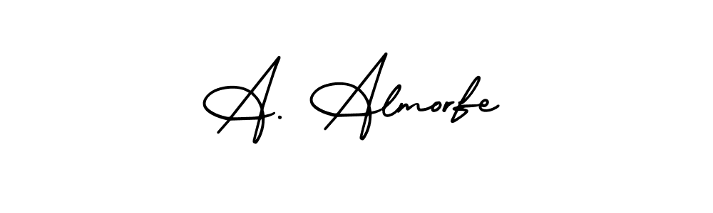 How to make A. Almorfe name signature. Use AmerikaSignatureDemo-Regular style for creating short signs online. This is the latest handwritten sign. A. Almorfe signature style 3 images and pictures png