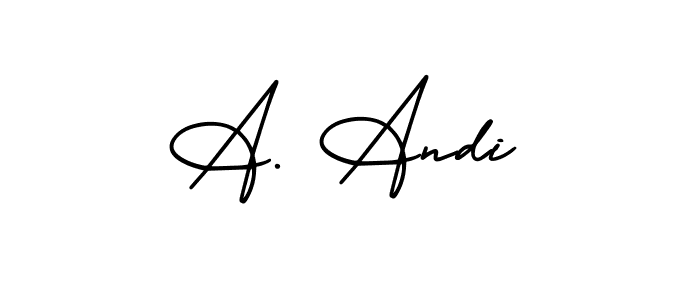 It looks lik you need a new signature style for name A. Andi. Design unique handwritten (AmerikaSignatureDemo-Regular) signature with our free signature maker in just a few clicks. A. Andi signature style 3 images and pictures png