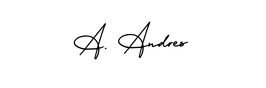 How to Draw A. Andres signature style? AmerikaSignatureDemo-Regular is a latest design signature styles for name A. Andres. A. Andres signature style 3 images and pictures png