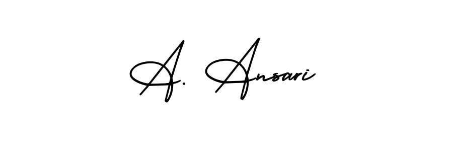 Make a beautiful signature design for name A. Ansari. With this signature (AmerikaSignatureDemo-Regular) style, you can create a handwritten signature for free. A. Ansari signature style 3 images and pictures png