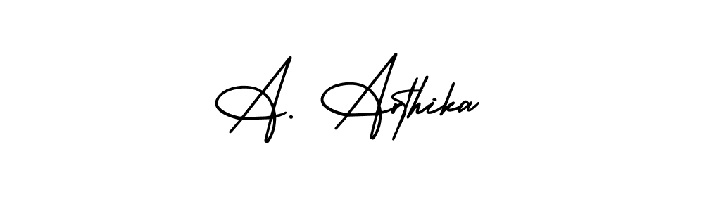 Also we have A. Arthika name is the best signature style. Create professional handwritten signature collection using AmerikaSignatureDemo-Regular autograph style. A. Arthika signature style 3 images and pictures png