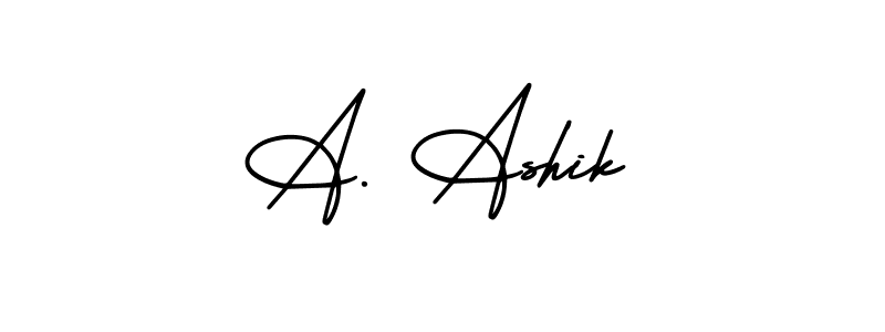 You should practise on your own different ways (AmerikaSignatureDemo-Regular) to write your name (A. Ashik) in signature. don't let someone else do it for you. A. Ashik signature style 3 images and pictures png