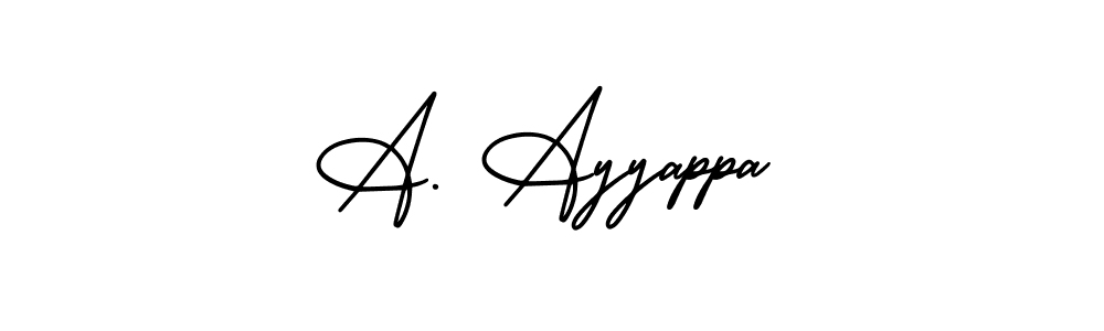 Make a beautiful signature design for name A. Ayyappa. With this signature (AmerikaSignatureDemo-Regular) style, you can create a handwritten signature for free. A. Ayyappa signature style 3 images and pictures png