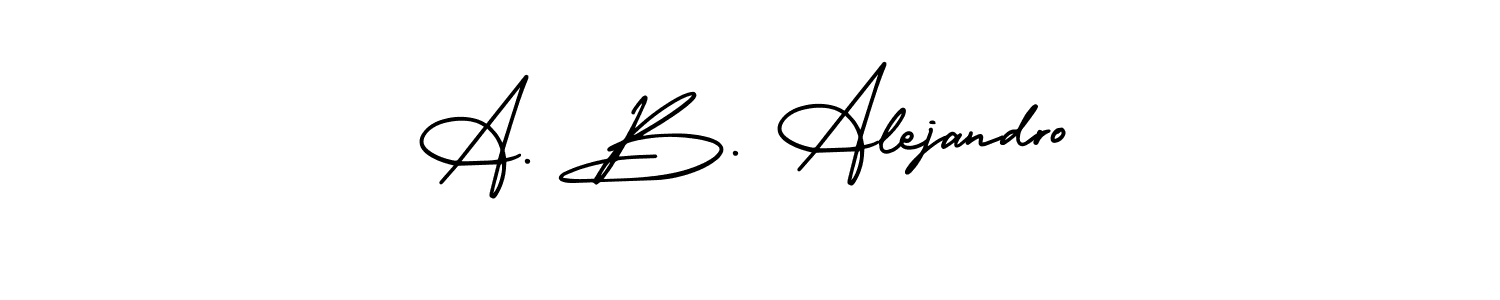 Design your own signature with our free online signature maker. With this signature software, you can create a handwritten (AmerikaSignatureDemo-Regular) signature for name A. B. Alejandro. A. B. Alejandro signature style 3 images and pictures png