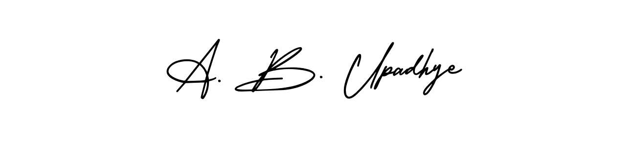 if you are searching for the best signature style for your name A. B. Upadhye. so please give up your signature search. here we have designed multiple signature styles  using AmerikaSignatureDemo-Regular. A. B. Upadhye signature style 3 images and pictures png