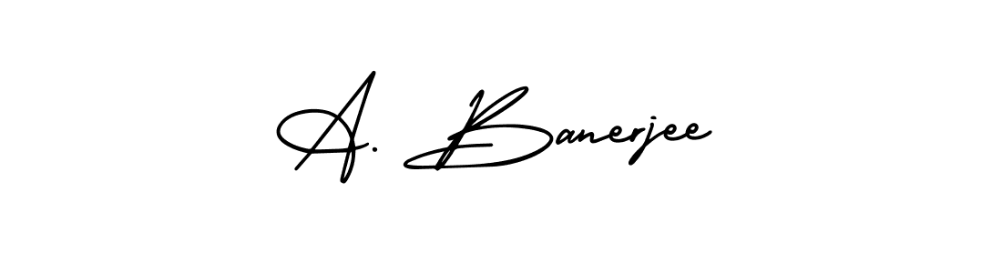 Design your own signature with our free online signature maker. With this signature software, you can create a handwritten (AmerikaSignatureDemo-Regular) signature for name A. Banerjee. A. Banerjee signature style 3 images and pictures png