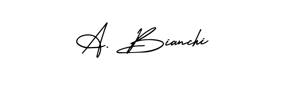 You should practise on your own different ways (AmerikaSignatureDemo-Regular) to write your name (A. Bianchi) in signature. don't let someone else do it for you. A. Bianchi signature style 3 images and pictures png