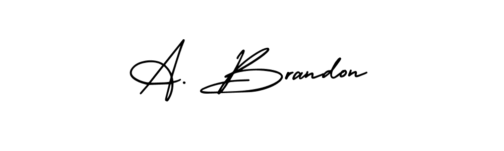 How to make A. Brandon name signature. Use AmerikaSignatureDemo-Regular style for creating short signs online. This is the latest handwritten sign. A. Brandon signature style 3 images and pictures png