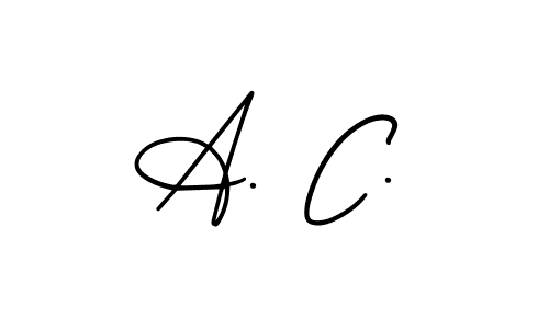 Make a beautiful signature design for name A. C.. With this signature (AmerikaSignatureDemo-Regular) style, you can create a handwritten signature for free. A. C. signature style 3 images and pictures png