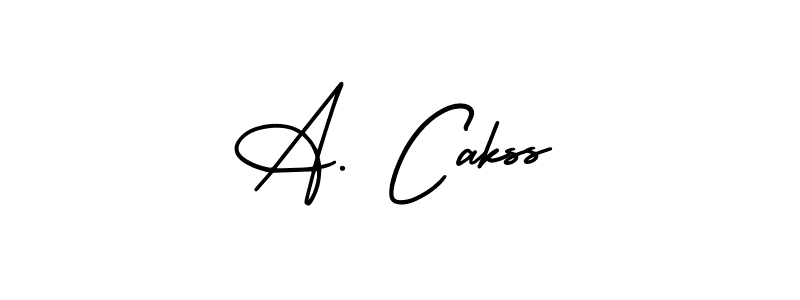 A. Cakss stylish signature style. Best Handwritten Sign (AmerikaSignatureDemo-Regular) for my name. Handwritten Signature Collection Ideas for my name A. Cakss. A. Cakss signature style 3 images and pictures png