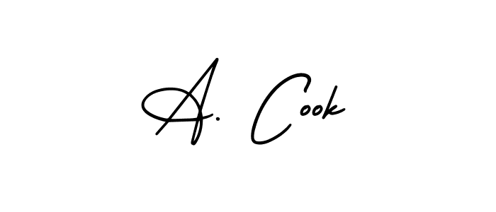 You should practise on your own different ways (AmerikaSignatureDemo-Regular) to write your name (A. Cook) in signature. don't let someone else do it for you. A. Cook signature style 3 images and pictures png