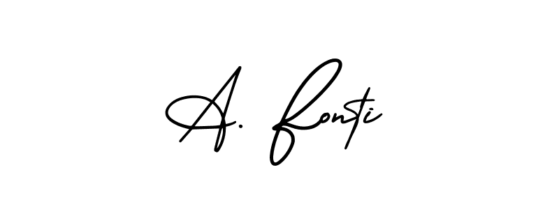 Check out images of Autograph of A. Fonti name. Actor A. Fonti Signature Style. AmerikaSignatureDemo-Regular is a professional sign style online. A. Fonti signature style 3 images and pictures png
