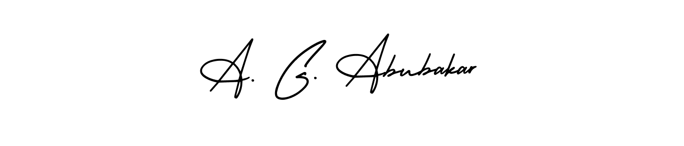 Make a beautiful signature design for name A. G. Abubakar. Use this online signature maker to create a handwritten signature for free. A. G. Abubakar signature style 3 images and pictures png