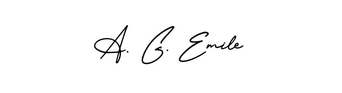 Check out images of Autograph of A. G. Emile name. Actor A. G. Emile Signature Style. AmerikaSignatureDemo-Regular is a professional sign style online. A. G. Emile signature style 3 images and pictures png