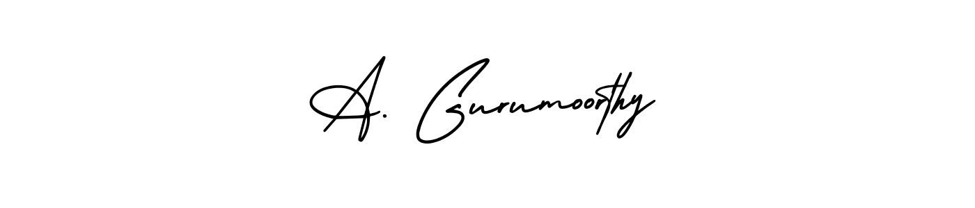 How to make A. Gurumoorthy signature? AmerikaSignatureDemo-Regular is a professional autograph style. Create handwritten signature for A. Gurumoorthy name. A. Gurumoorthy signature style 3 images and pictures png