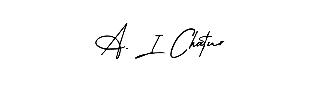 A. I Chatur stylish signature style. Best Handwritten Sign (AmerikaSignatureDemo-Regular) for my name. Handwritten Signature Collection Ideas for my name A. I Chatur. A. I Chatur signature style 3 images and pictures png