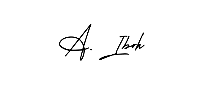 This is the best signature style for the A. Ibrh name. Also you like these signature font (AmerikaSignatureDemo-Regular). Mix name signature. A. Ibrh signature style 3 images and pictures png
