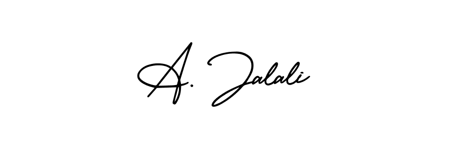 Similarly AmerikaSignatureDemo-Regular is the best handwritten signature design. Signature creator online .You can use it as an online autograph creator for name A. Jalali. A. Jalali signature style 3 images and pictures png