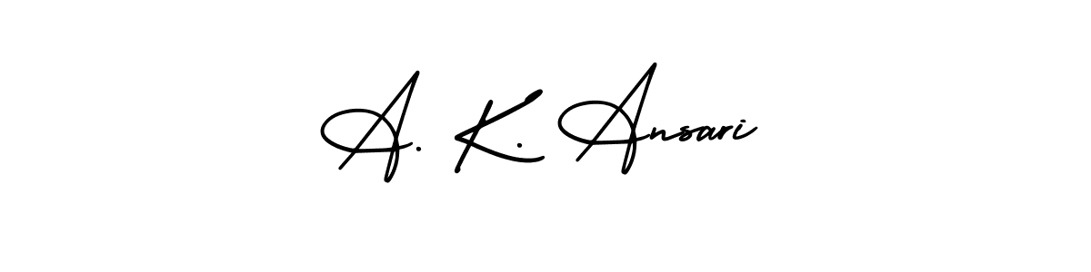 It looks lik you need a new signature style for name A. K. Ansari. Design unique handwritten (AmerikaSignatureDemo-Regular) signature with our free signature maker in just a few clicks. A. K. Ansari signature style 3 images and pictures png