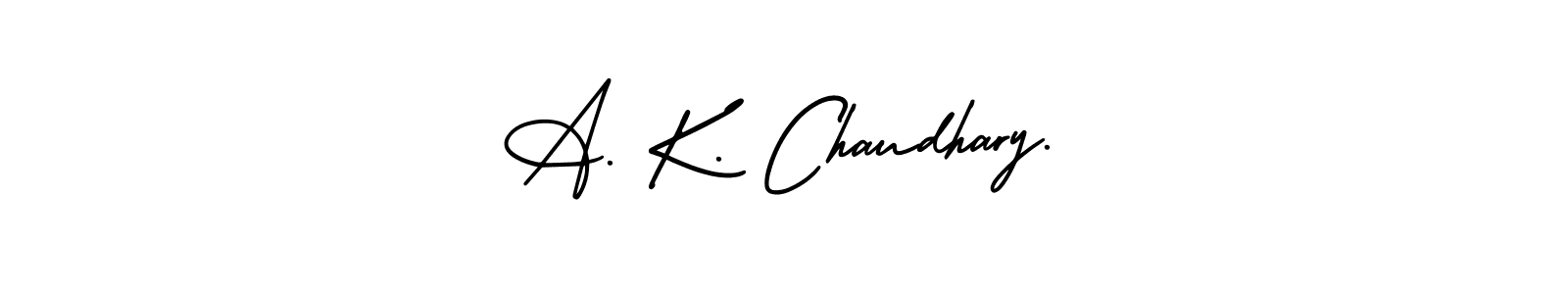 How to make A. K. Chaudhary. name signature. Use AmerikaSignatureDemo-Regular style for creating short signs online. This is the latest handwritten sign. A. K. Chaudhary. signature style 3 images and pictures png