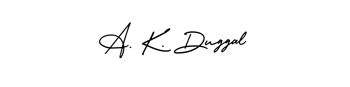 AmerikaSignatureDemo-Regular is a professional signature style that is perfect for those who want to add a touch of class to their signature. It is also a great choice for those who want to make their signature more unique. Get A. K. Duggal name to fancy signature for free. A. K. Duggal signature style 3 images and pictures png