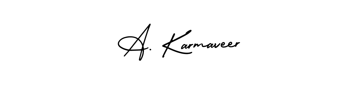 Use a signature maker to create a handwritten signature online. With this signature software, you can design (AmerikaSignatureDemo-Regular) your own signature for name A. Karmaveer. A. Karmaveer signature style 3 images and pictures png