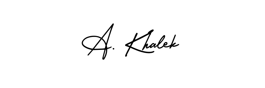 See photos of A. Khalek official signature by Spectra . Check more albums & portfolios. Read reviews & check more about AmerikaSignatureDemo-Regular font. A. Khalek signature style 3 images and pictures png