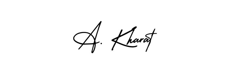 How to Draw A. Kharat signature style? AmerikaSignatureDemo-Regular is a latest design signature styles for name A. Kharat. A. Kharat signature style 3 images and pictures png