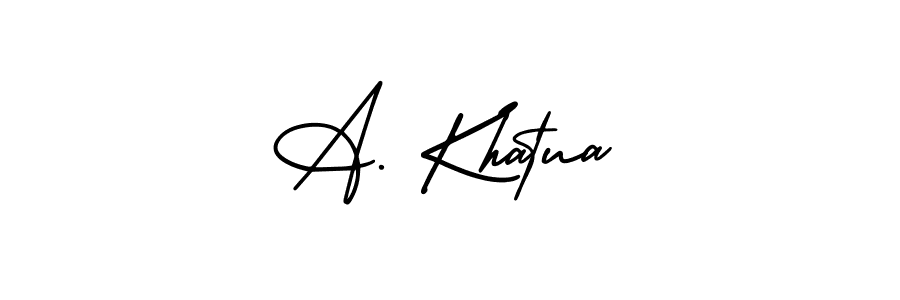 AmerikaSignatureDemo-Regular is a professional signature style that is perfect for those who want to add a touch of class to their signature. It is also a great choice for those who want to make their signature more unique. Get A. Khatua name to fancy signature for free. A. Khatua signature style 3 images and pictures png