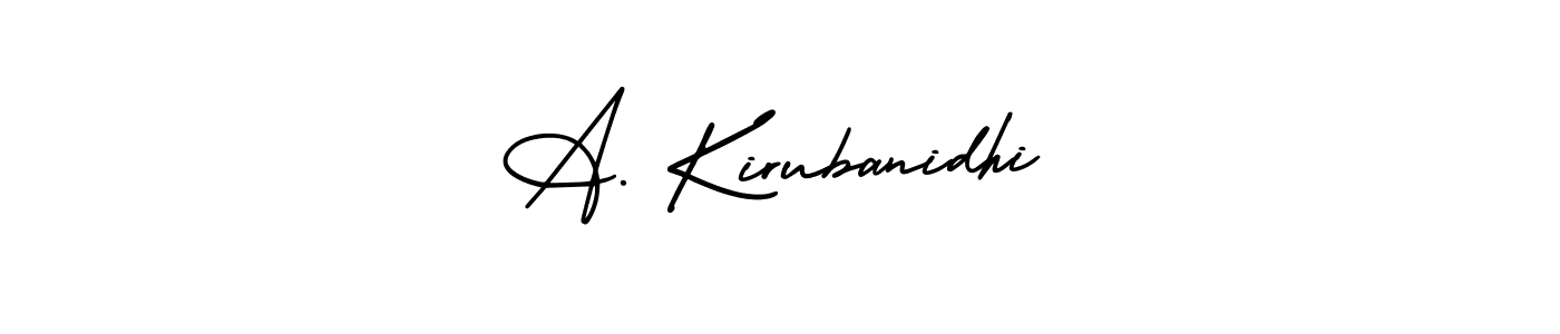 if you are searching for the best signature style for your name A. Kirubanidhi. so please give up your signature search. here we have designed multiple signature styles  using AmerikaSignatureDemo-Regular. A. Kirubanidhi signature style 3 images and pictures png