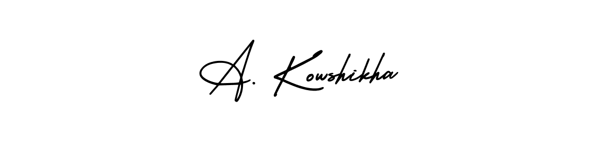 Also we have A. Kowshikha name is the best signature style. Create professional handwritten signature collection using AmerikaSignatureDemo-Regular autograph style. A. Kowshikha signature style 3 images and pictures png