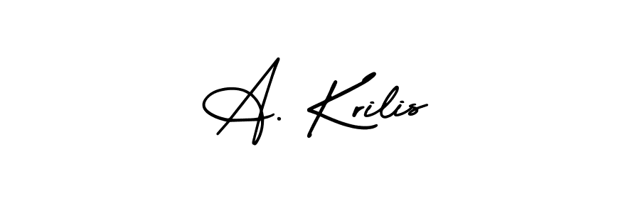 Make a short A. Krilis signature style. Manage your documents anywhere anytime using AmerikaSignatureDemo-Regular. Create and add eSignatures, submit forms, share and send files easily. A. Krilis signature style 3 images and pictures png
