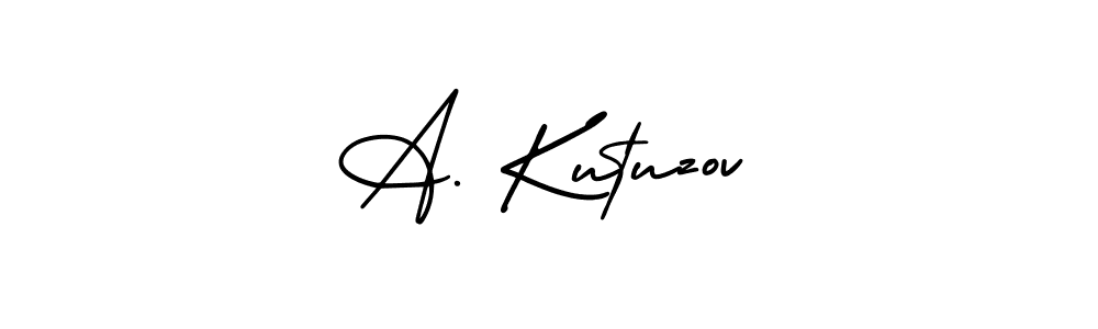 Use a signature maker to create a handwritten signature online. With this signature software, you can design (AmerikaSignatureDemo-Regular) your own signature for name A. Kutuzov. A. Kutuzov signature style 3 images and pictures png