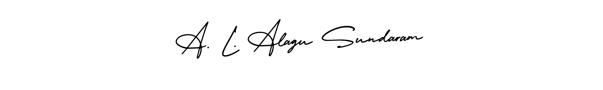 AmerikaSignatureDemo-Regular is a professional signature style that is perfect for those who want to add a touch of class to their signature. It is also a great choice for those who want to make their signature more unique. Get A. L. Alagu Sundaram name to fancy signature for free. A. L. Alagu Sundaram signature style 3 images and pictures png