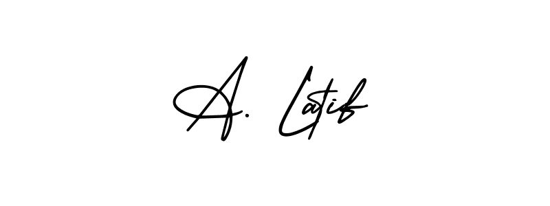 Also we have A. Latif name is the best signature style. Create professional handwritten signature collection using AmerikaSignatureDemo-Regular autograph style. A. Latif signature style 3 images and pictures png