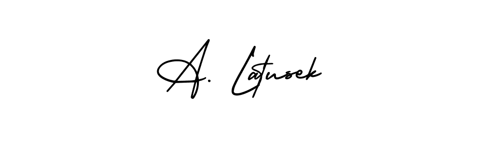 Also we have A. Latusek name is the best signature style. Create professional handwritten signature collection using AmerikaSignatureDemo-Regular autograph style. A. Latusek signature style 3 images and pictures png