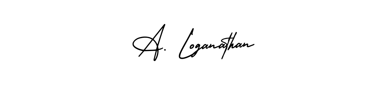 Use a signature maker to create a handwritten signature online. With this signature software, you can design (AmerikaSignatureDemo-Regular) your own signature for name A. Loganathan. A. Loganathan signature style 3 images and pictures png