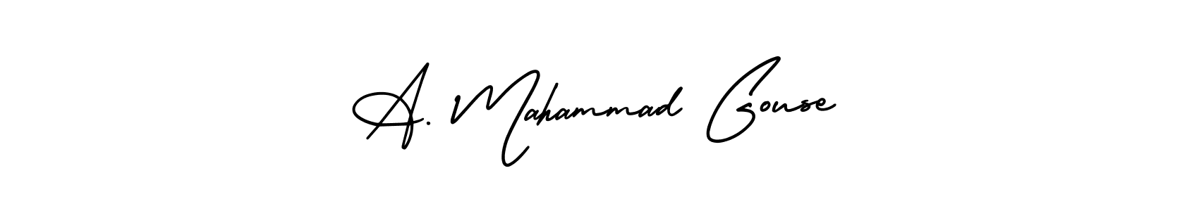 Design your own signature with our free online signature maker. With this signature software, you can create a handwritten (AmerikaSignatureDemo-Regular) signature for name A. Mahammad Gouse. A. Mahammad Gouse signature style 3 images and pictures png