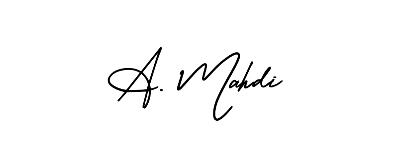 Create a beautiful signature design for name A. Mahdi. With this signature (AmerikaSignatureDemo-Regular) fonts, you can make a handwritten signature for free. A. Mahdi signature style 3 images and pictures png