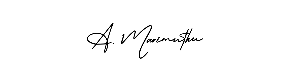 This is the best signature style for the A. Marimuthu name. Also you like these signature font (AmerikaSignatureDemo-Regular). Mix name signature. A. Marimuthu signature style 3 images and pictures png