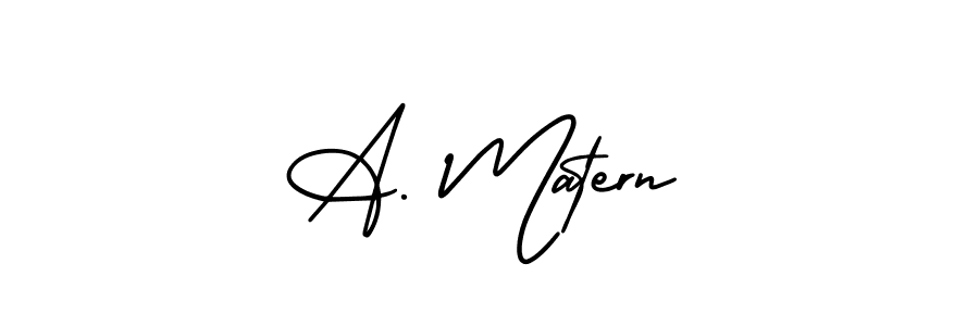 This is the best signature style for the A. Matern name. Also you like these signature font (AmerikaSignatureDemo-Regular). Mix name signature. A. Matern signature style 3 images and pictures png
